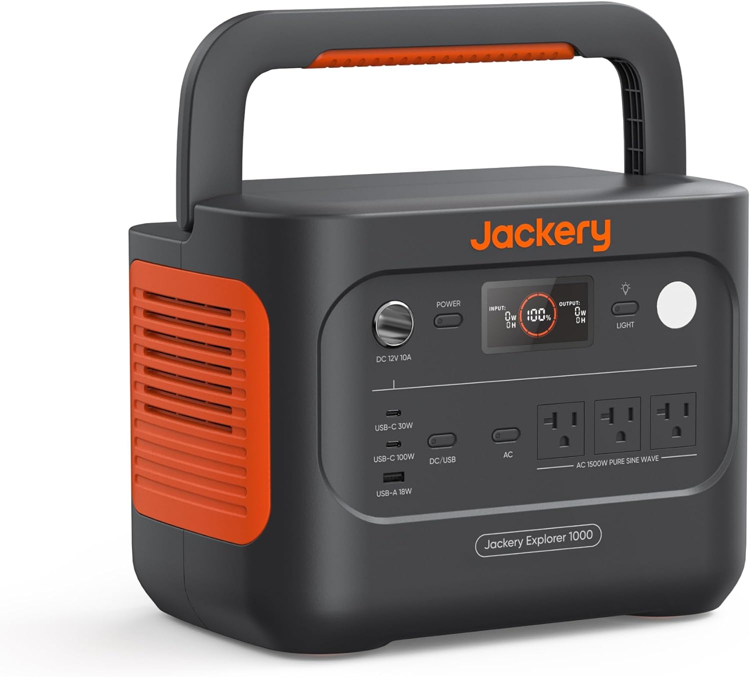 Jackery Explorer 1000 v2 Portable Power Station(2024 New),1070Wh LiFePO4 Battery,1500W AC/100W USB-C Output, 1 Hr Fast Charge, Solar Generator for Outdoor Camping,Off-grid Living,RV,Emergency