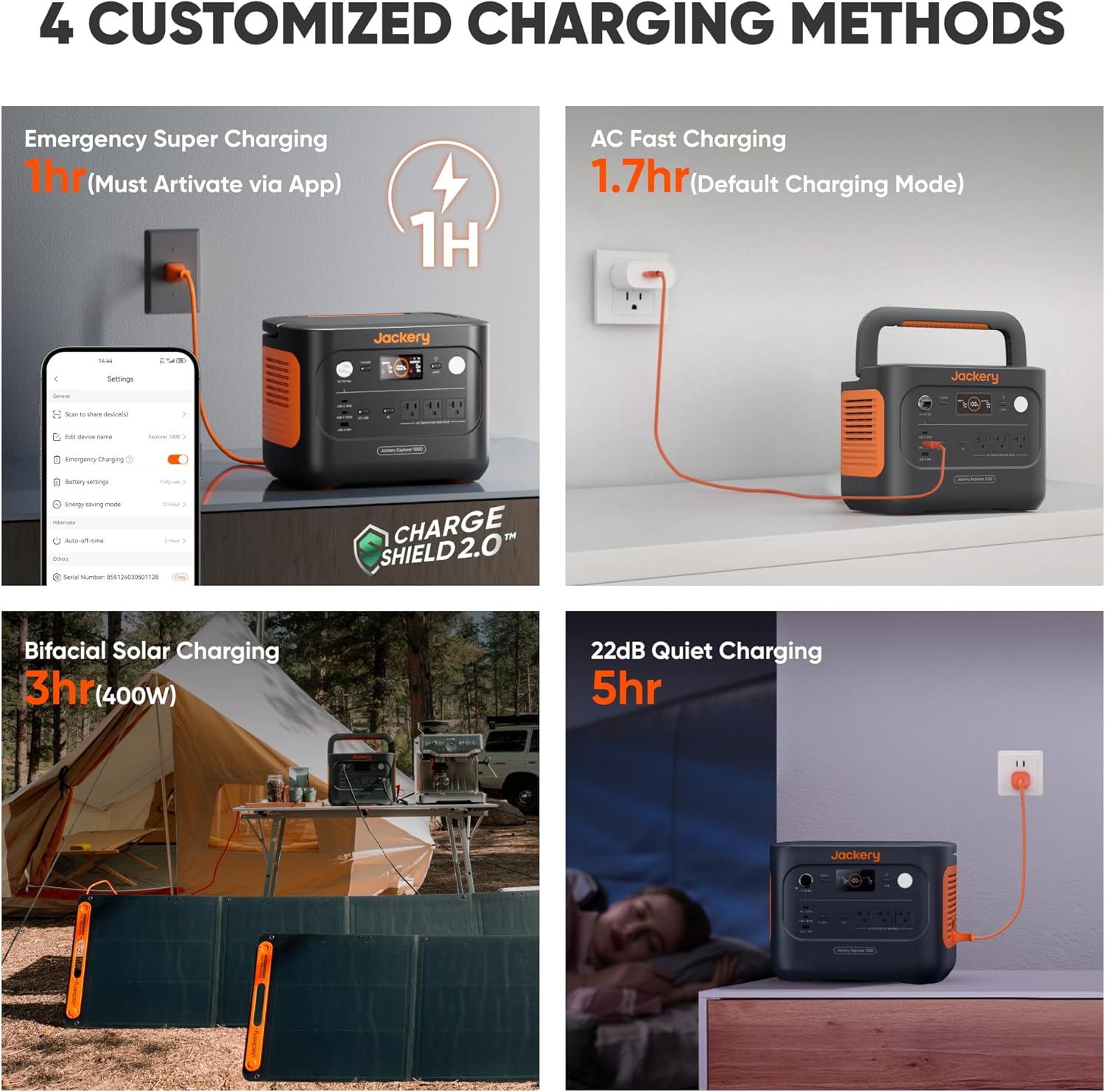 Jackery Explorer 1000 v2 Portable Power Station(2024 New),1070Wh LiFePO4 Battery,1500W AC/100W USB-C Output, 1 Hr Fast Charge, Solar Generator for Outdoor Camping,Off-grid Living,RV,Emergency